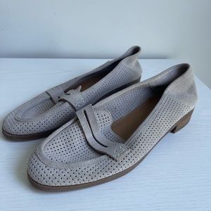 Lucky Brand gray suede loafers size 8.5